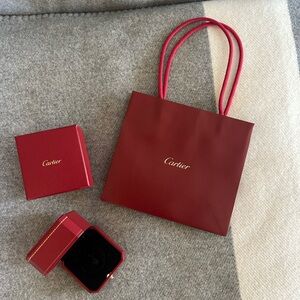 Cartier ring box and bag - gift set